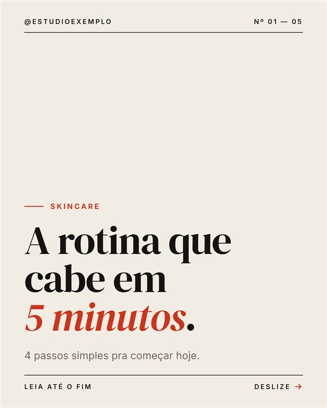 Capa de carrossel no modelo Editorial